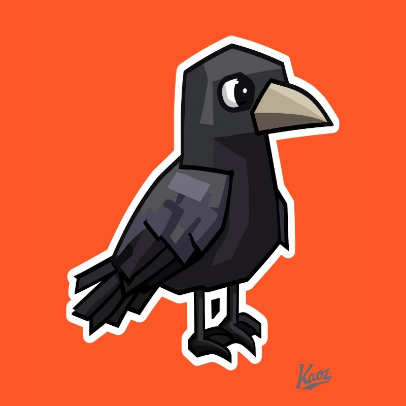 Étrange corbeau noir