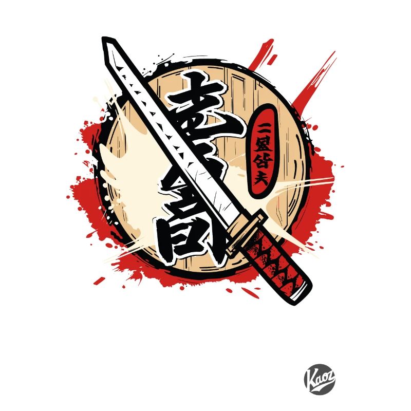 Design élégant de katana de style japonais