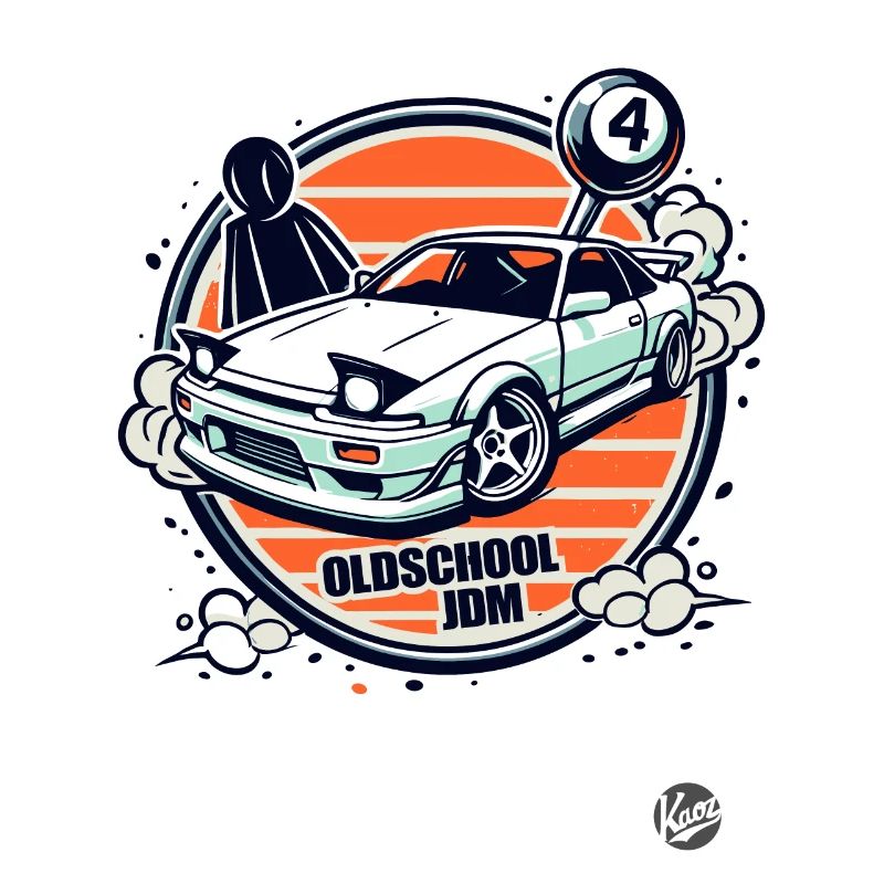 Oldschool JDM Drift-Auto-Rennfahrer