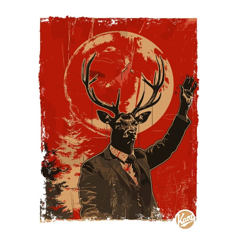 Cerf de style propagande