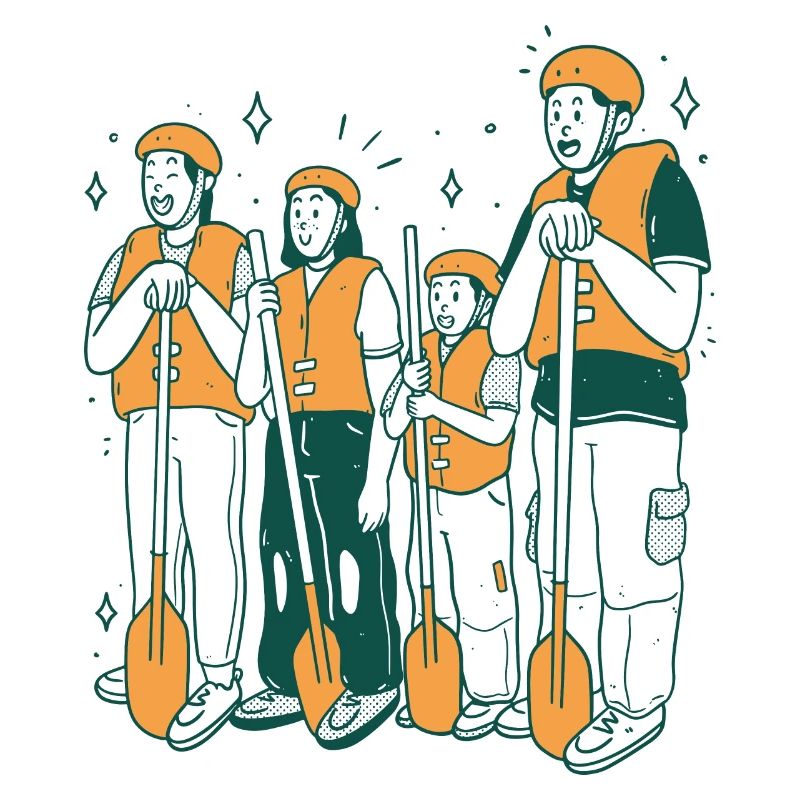 Rafting Team Outfit for Teams Boating Mountains
