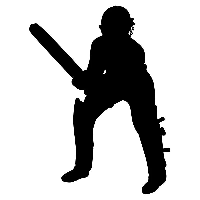Cricket Schlagmann Batter Black