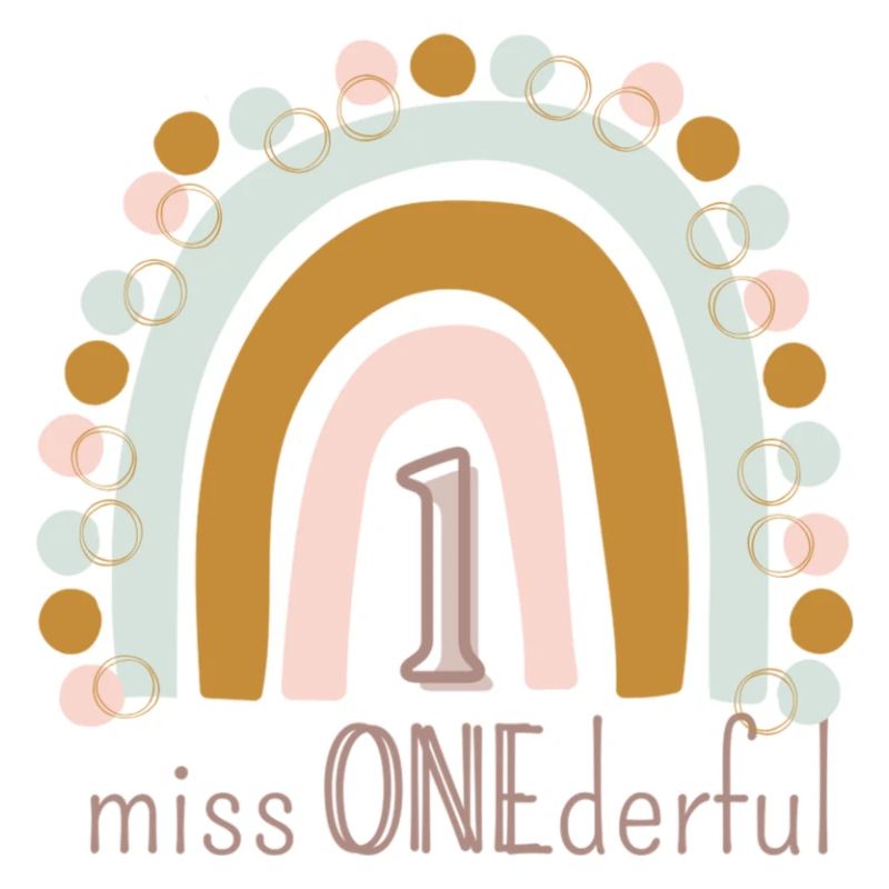 Miss ONEderful 1 Geburtstag Regenbogen