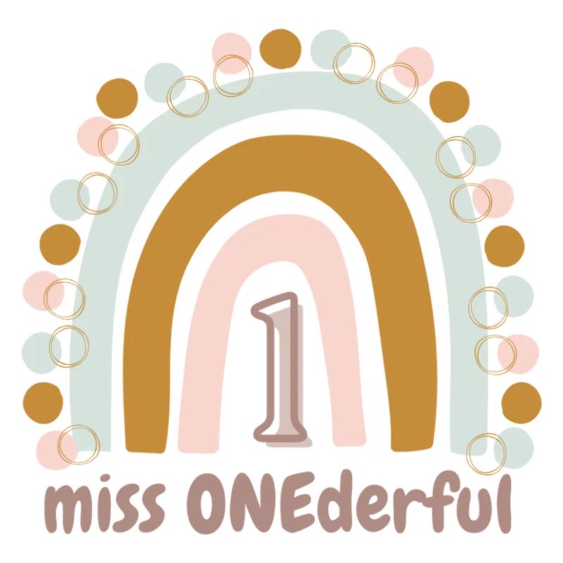 Miss ONEderful 1. Geburtstag Regenbogen