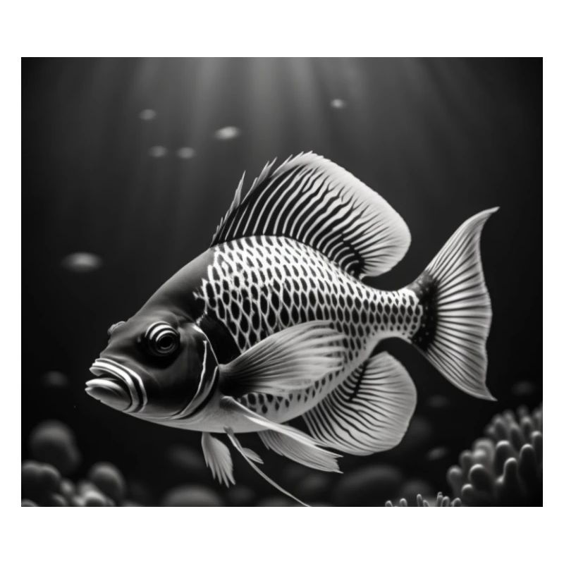 Poisson fish noir