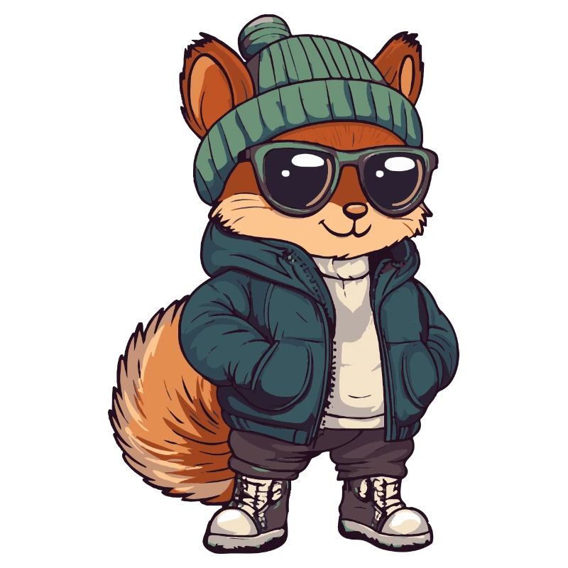 Eichhörnchen Winter Comic