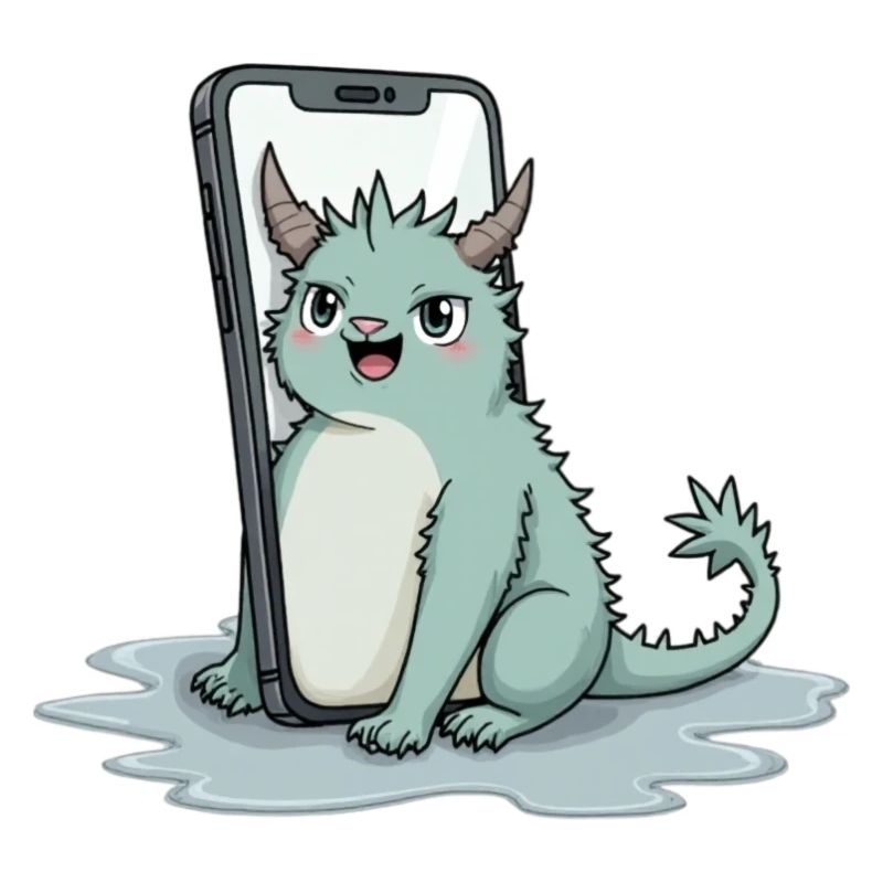cute mythical creature fred on iPhone