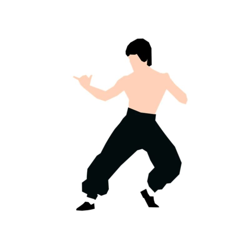 Bruce lee Kampf Pose