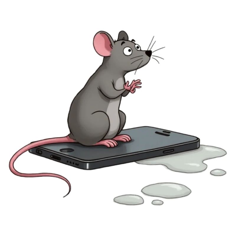 Rat on iPhone