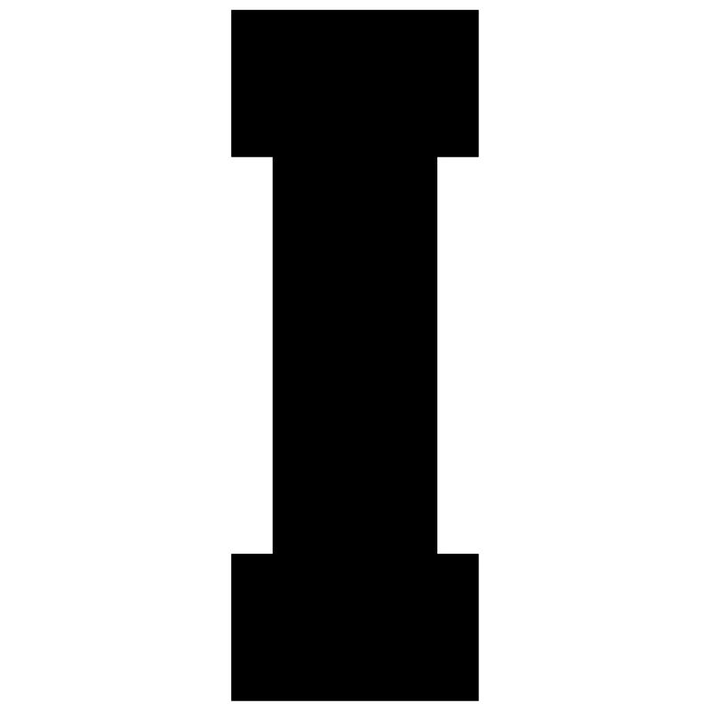 I - majuscule simple, gras et serif