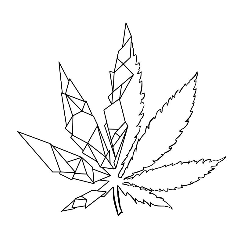 Stylized cannabis leaf