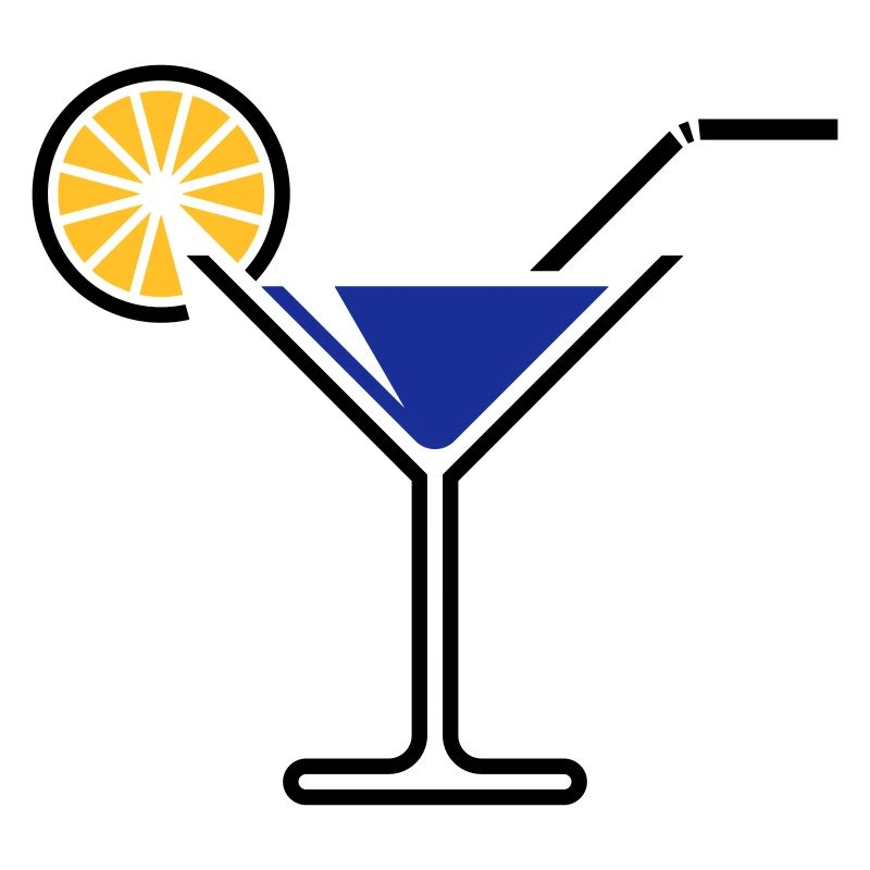 Cocktail / Cocktailglas / Martini + (Blau)