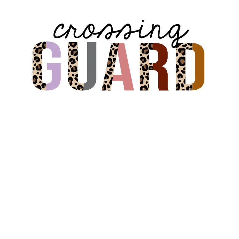 Crossing Guard Leopard Print Funny
