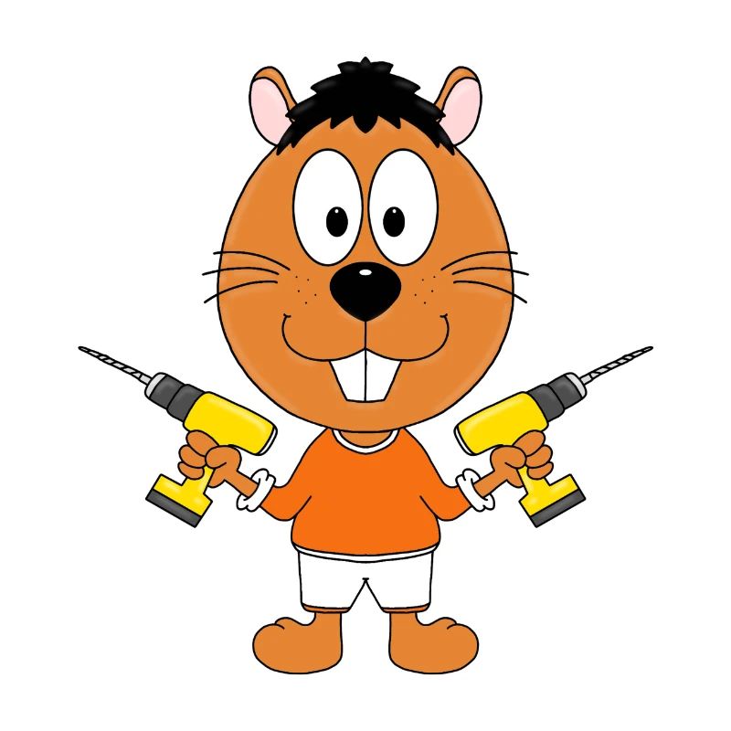 BIBER - HANDWERKER - HEIMWERKER - BOHRER - TIER