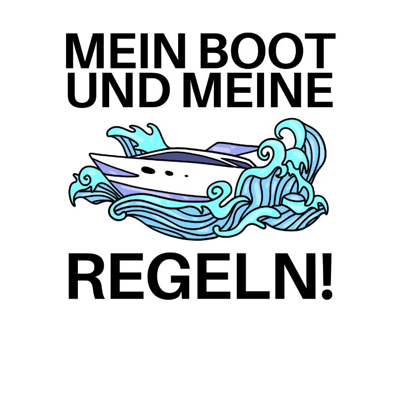 Boote Motorboot Regeln Spruch lustig