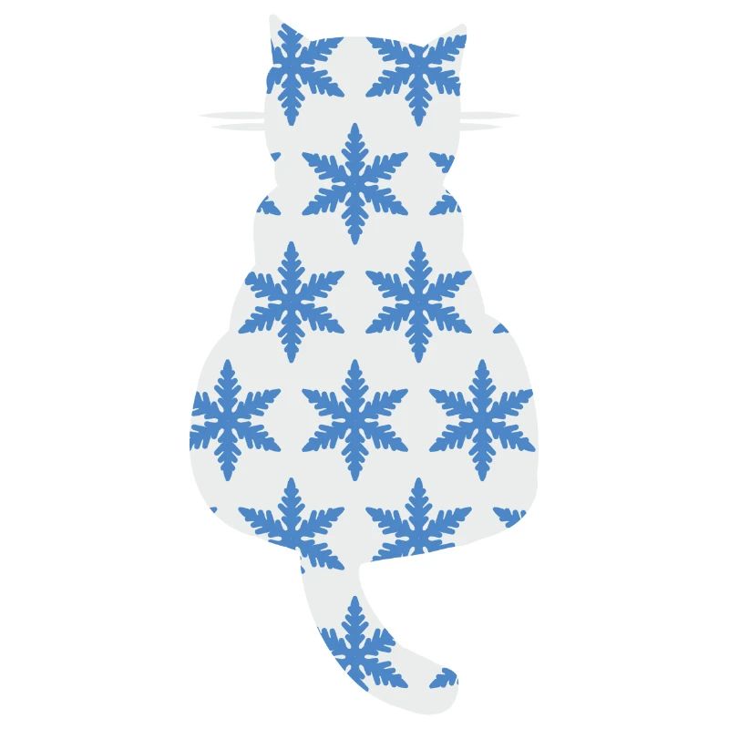 Cat with snowflakes