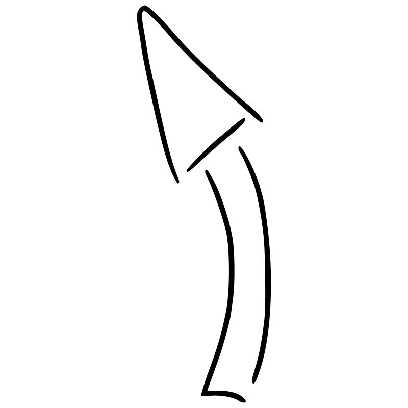 Arrow drawing sketch black