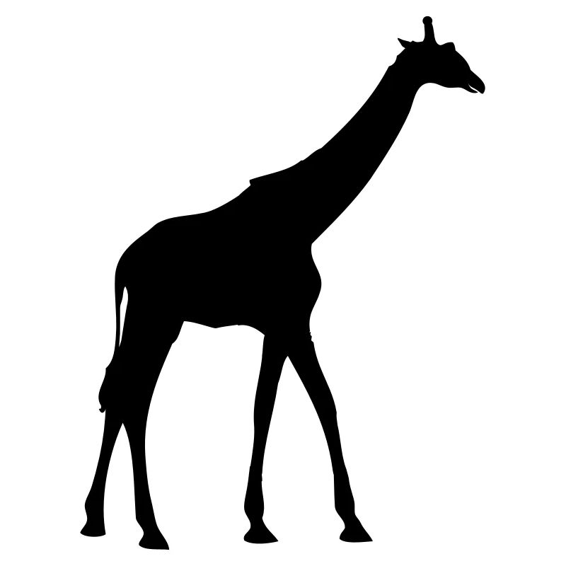 Giraffe Zoo Tier Silhouette in schwarzer Farbe