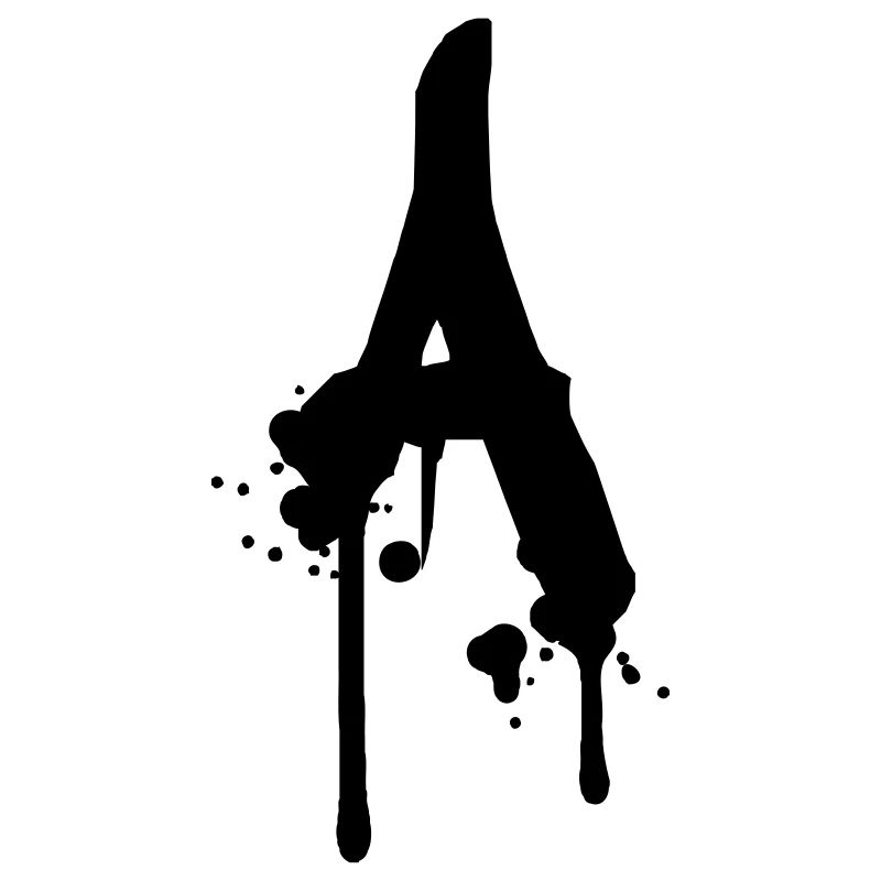 A Graffiti Tropfen Farbklex Spray