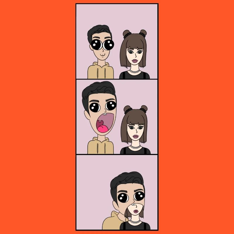 Il est dévoré | | de style comique Triptyque