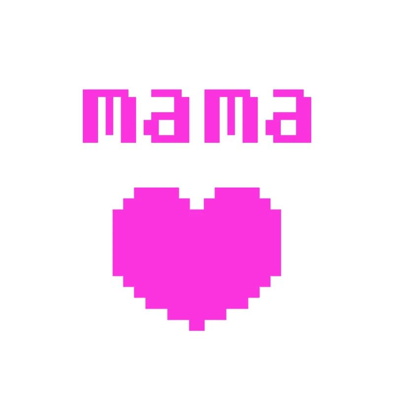 Mama Herz Pixel Geschenk für Mutter zu Muttertag