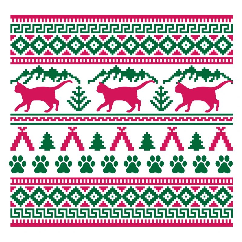 Weihnachtskatze Hässlicher Weihnachtspullover Geschenk