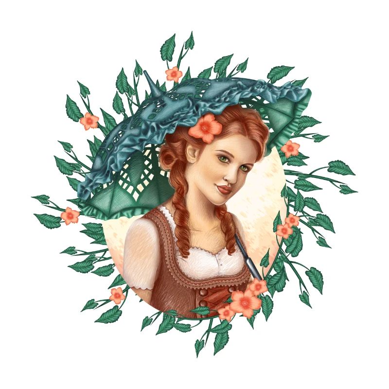 Mädchen mit Regenschirm