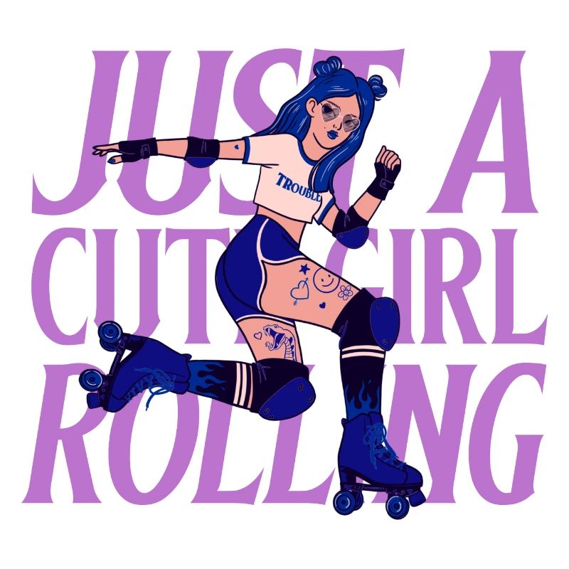 Mädchen mit Rollschuhen