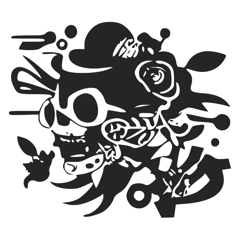 Crâne et fleurs
