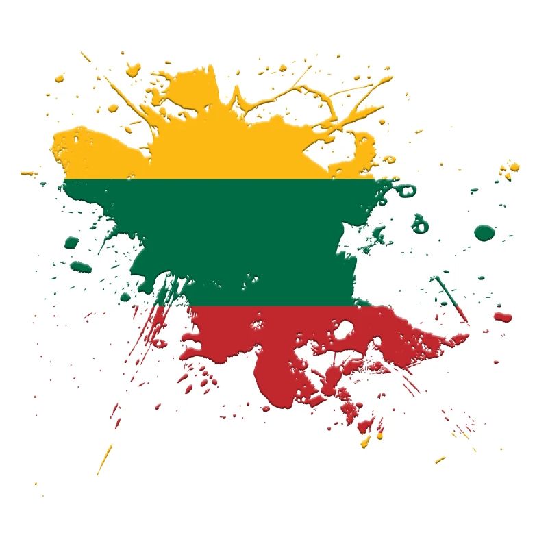 Drapeau de la Lituanie comme une touche de couleur