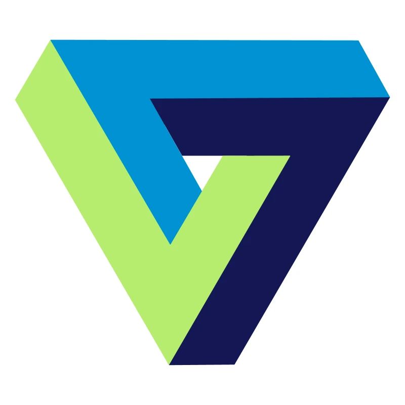 The impossible triangle optical illusion