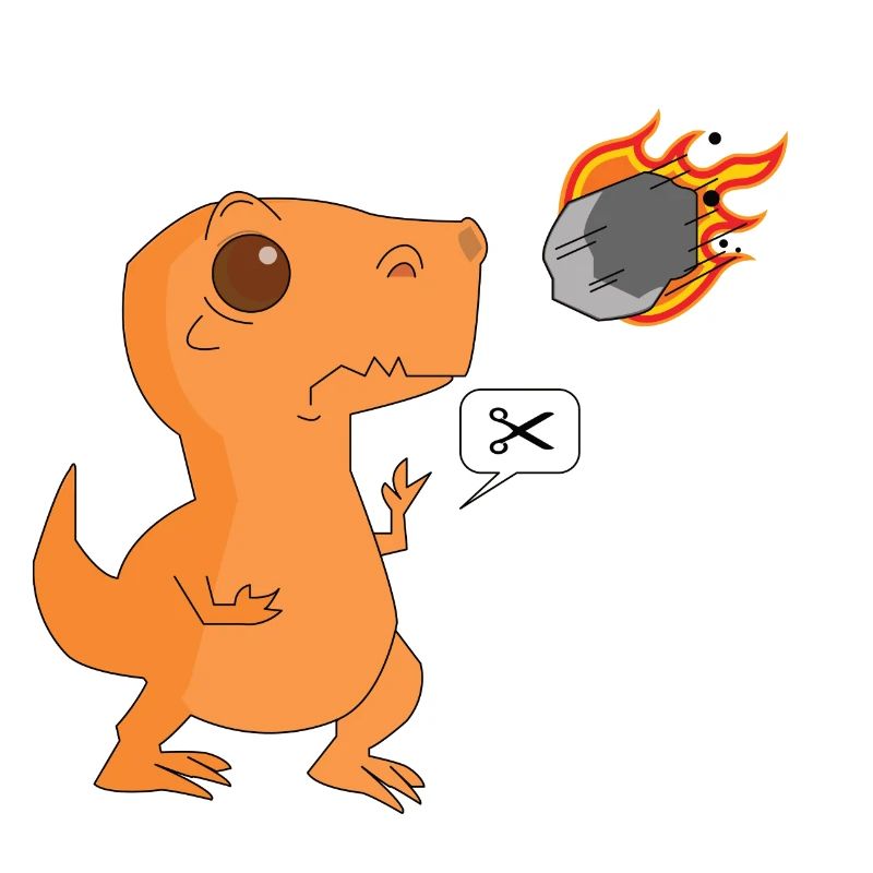 Dinosaure pierre papier ciseaux