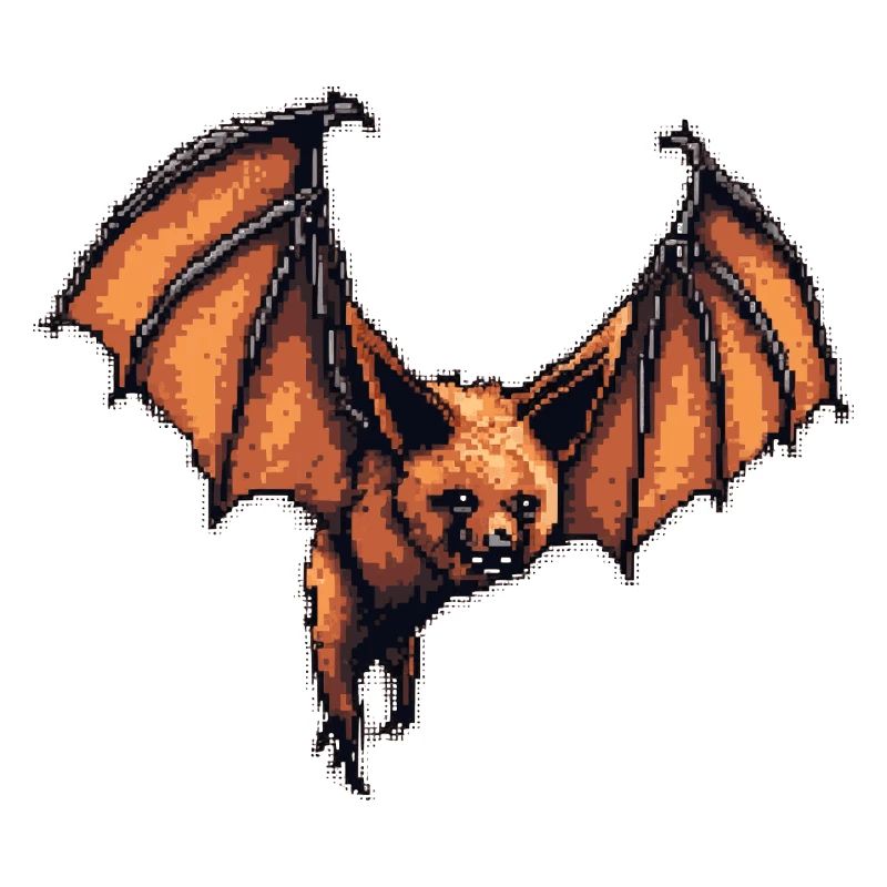 Pixel art du renard volant à l’ancienne manière 8 bits et apparence