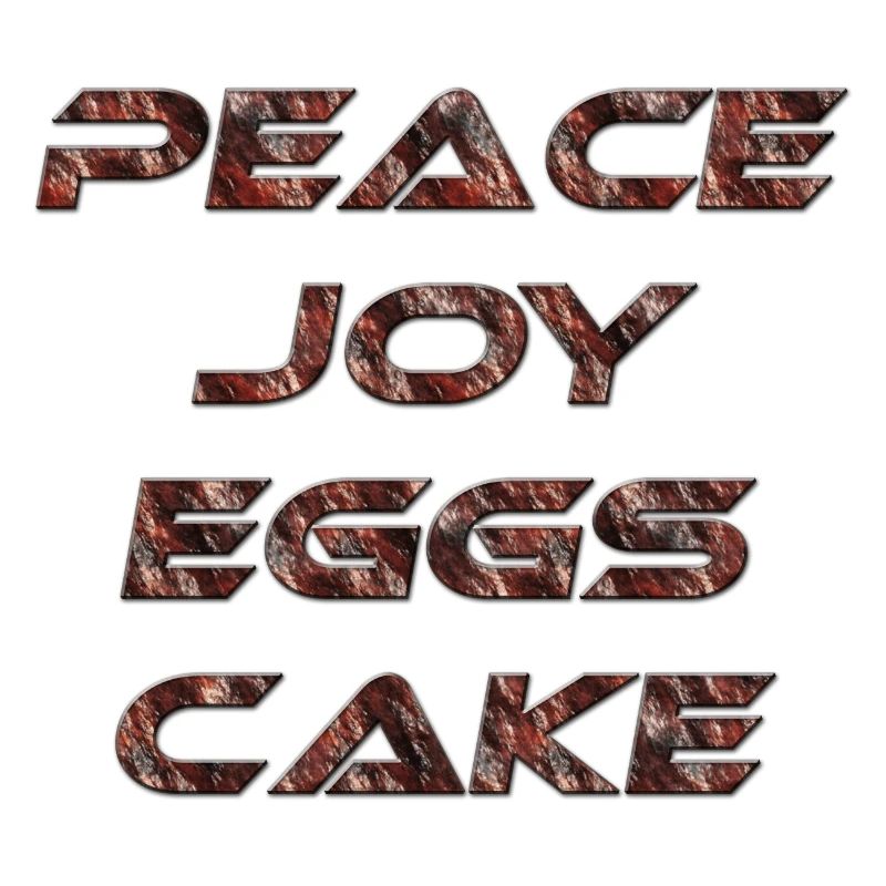 Peace Joy Eggscake Rost
