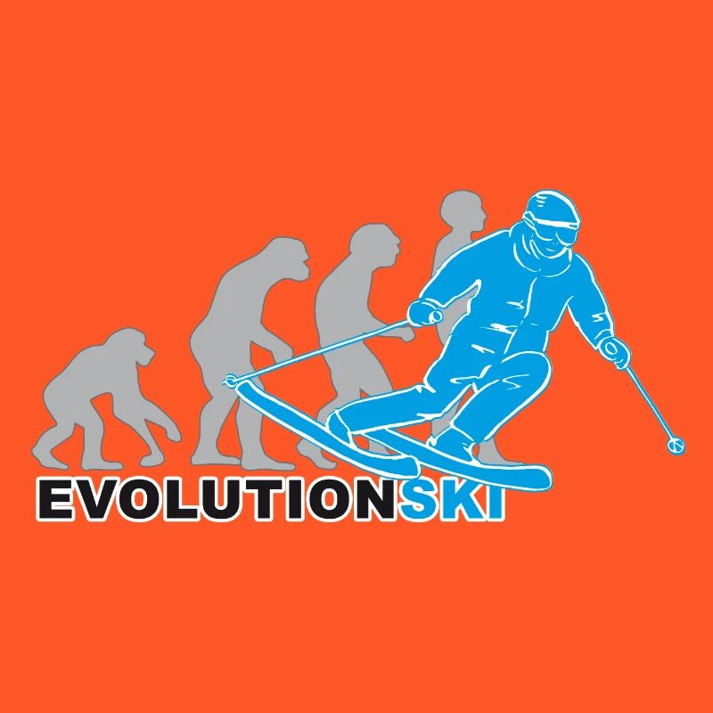 évolution ski, ski, ski, piste de ski
