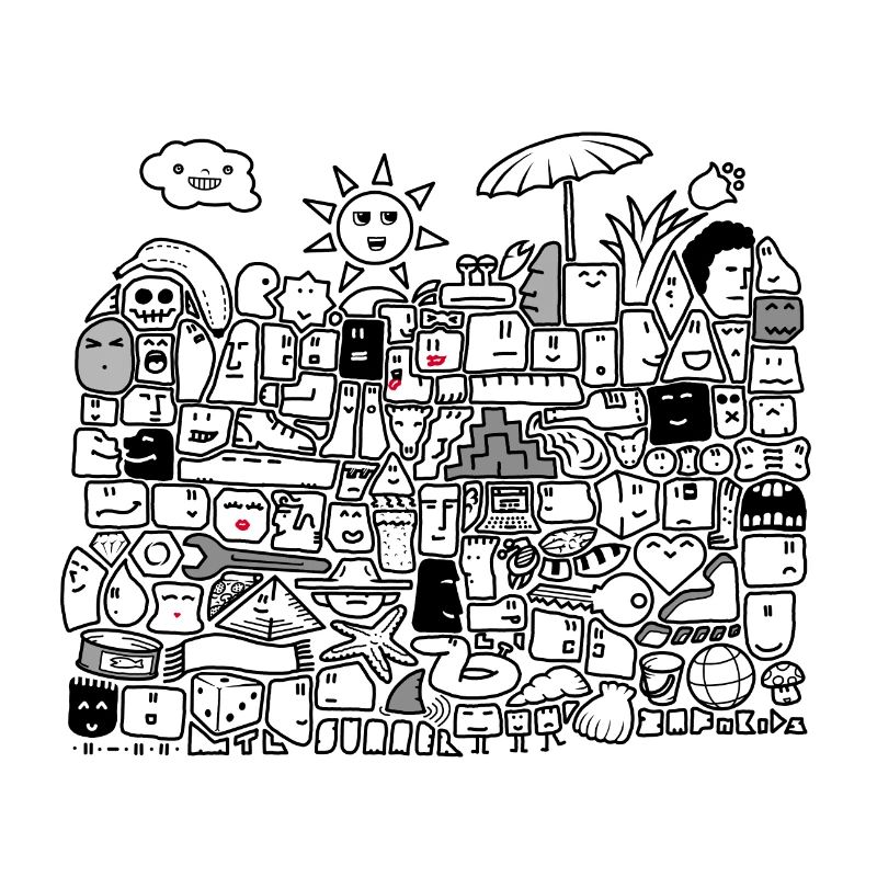 Summer Stone Faces Grey - DIGITAL