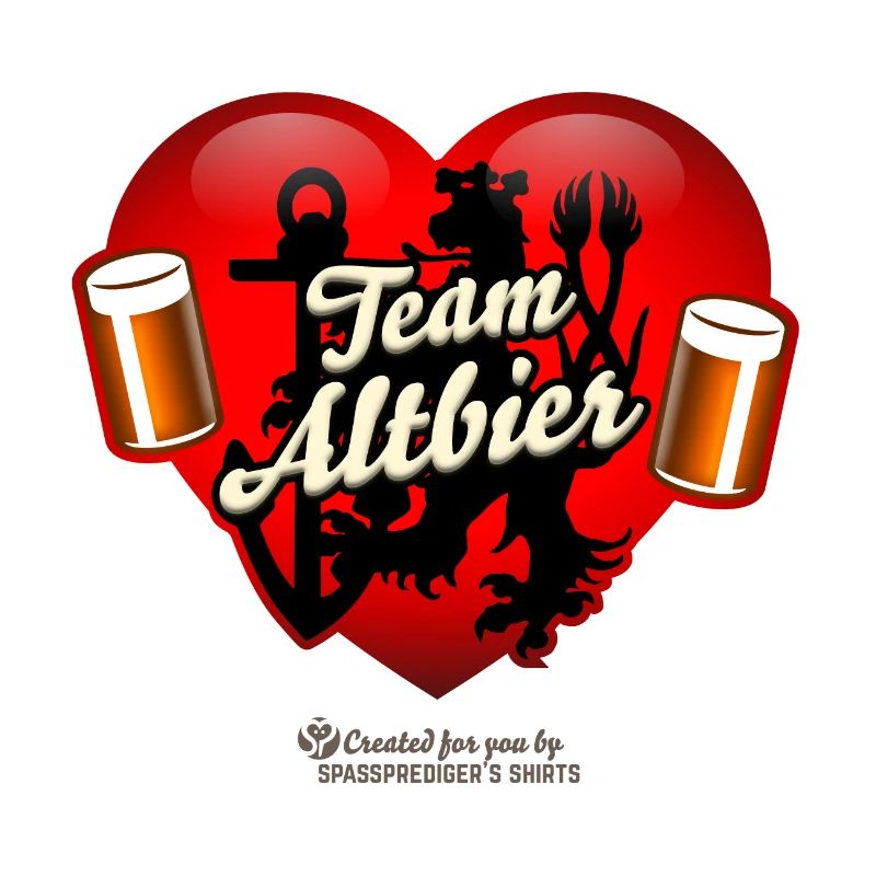 Altbier aus Düsseldorf Herz, Bierglas & Löwe