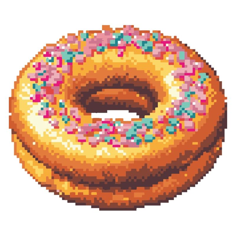 Icône de pixel en forme de beignet