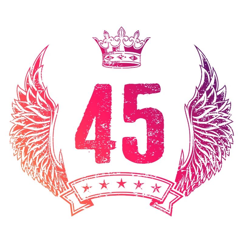 45 Number crown