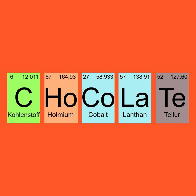 Science Tableau périodique Éléments chocolat nerd