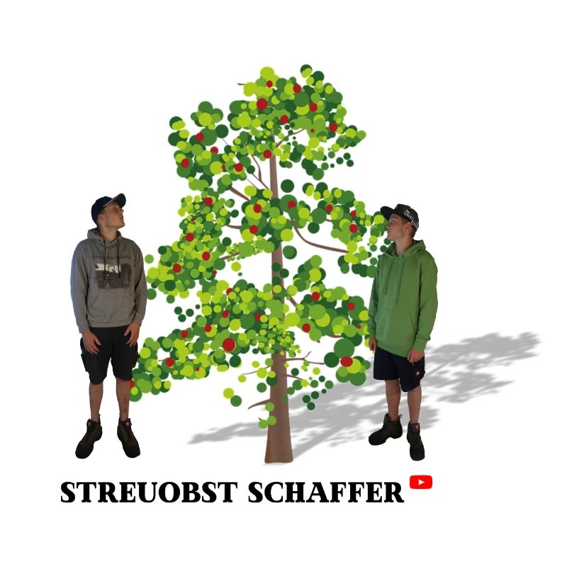 Scattered fruit Schaffer and her apple tree