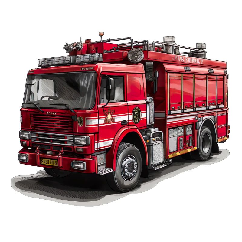 Mit dem Feuerwehrauto Brände bekämpfen