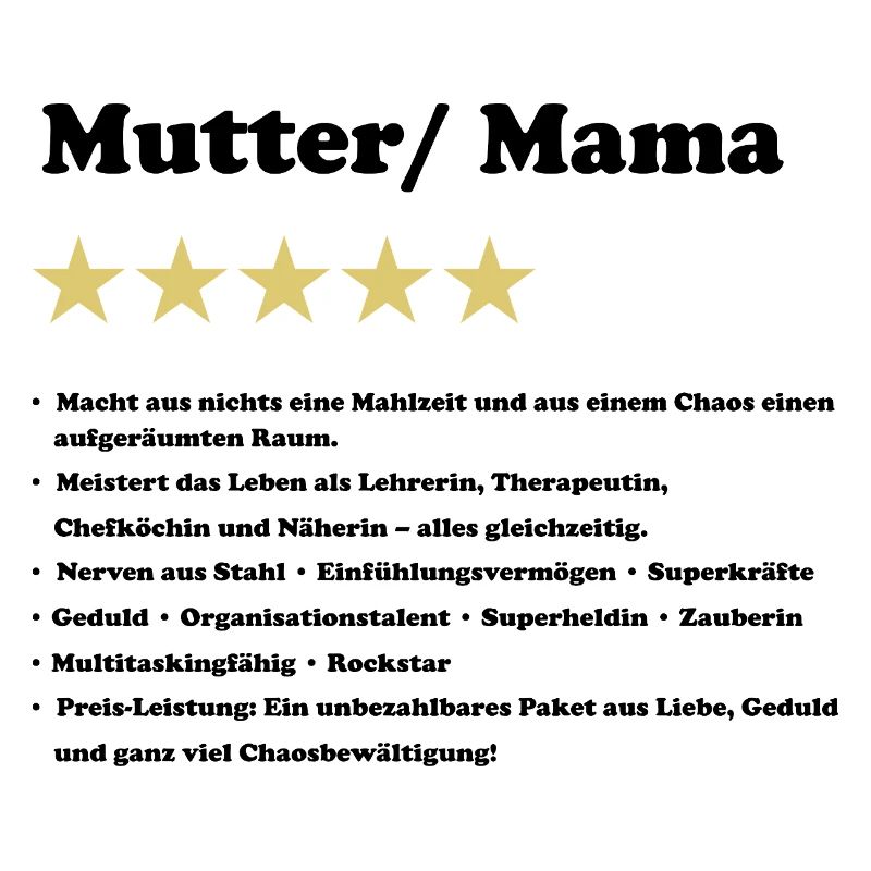 Mutter 5 Sterne Bewertung