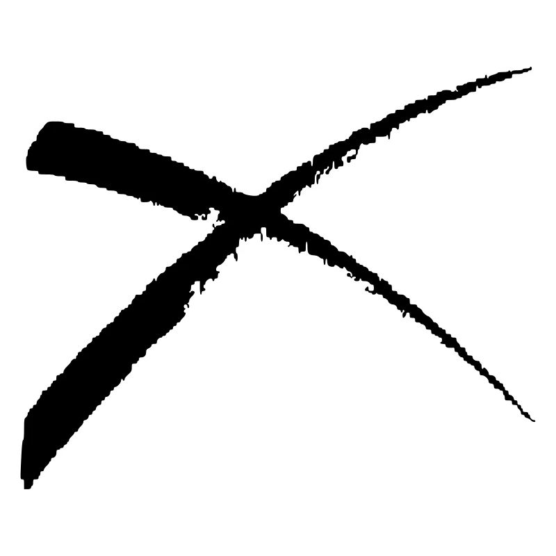 Kreuz-Pinselstrich