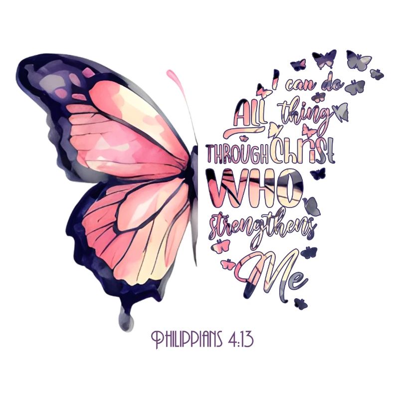 "I can do all things through Christ..." Butterfly