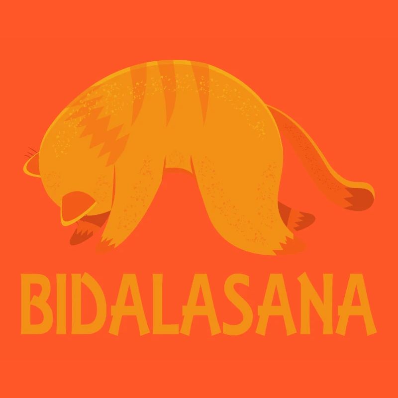 Refroidir les cadeaux de chat de gingembre de yoga de posture de chat de Bidalasana