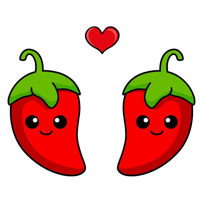 Chilli Paar Liebe Comic