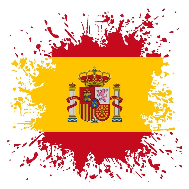 Éclaboussures de couleur drapeau Espagne