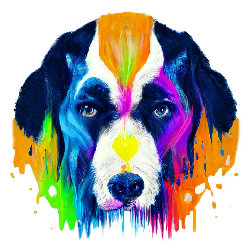 Conception de chien de montagne bernois en couleur