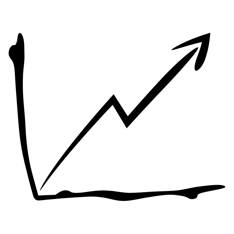 profit de flèche graphique haute vers le haut lign